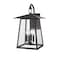 Z-Lite Rainer 4 Light Outdoor Wall Light, 13.5in. W x 23in. H, Black 5015B-BK - alternate 1